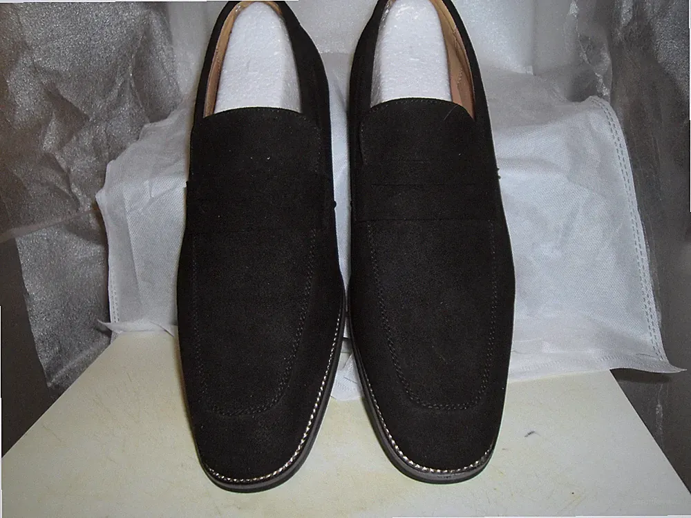 1 Paar Herren Schuhe (Wildleder) Größe 44 Schwarz