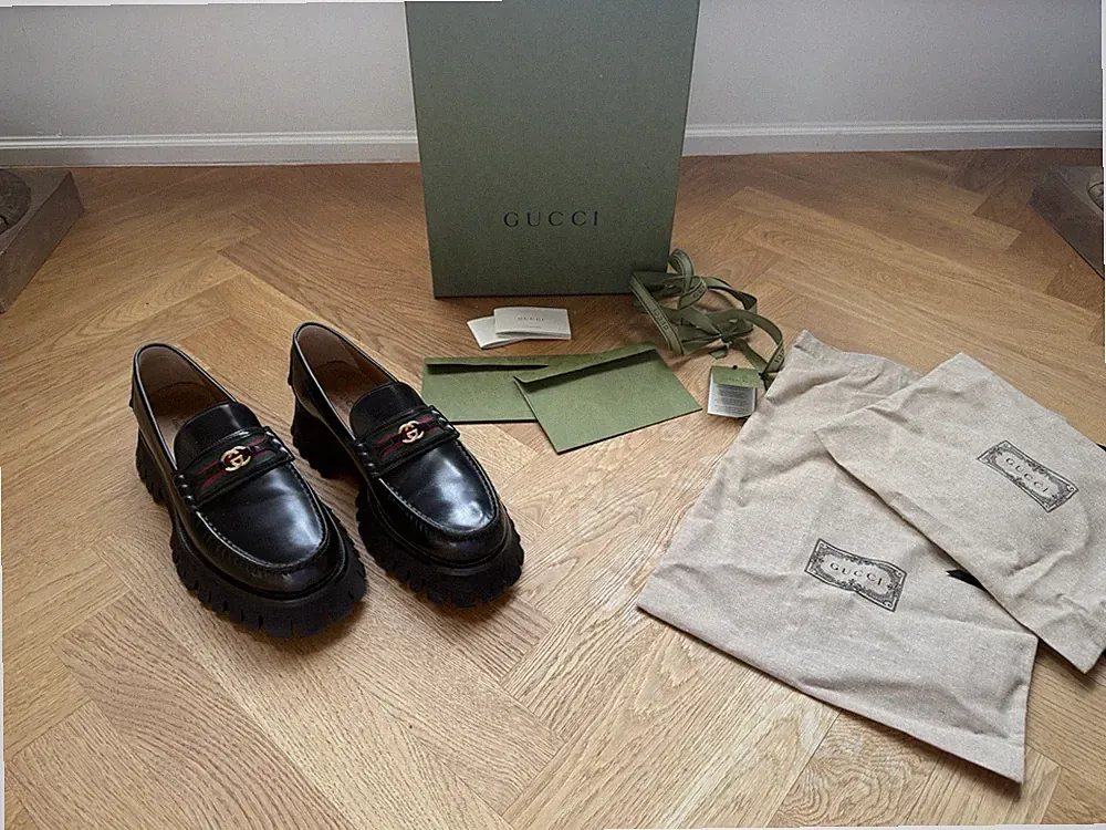 100% Original Gucci Herren Loafer Größe 10 Super Zustand Inkl. Zubehör