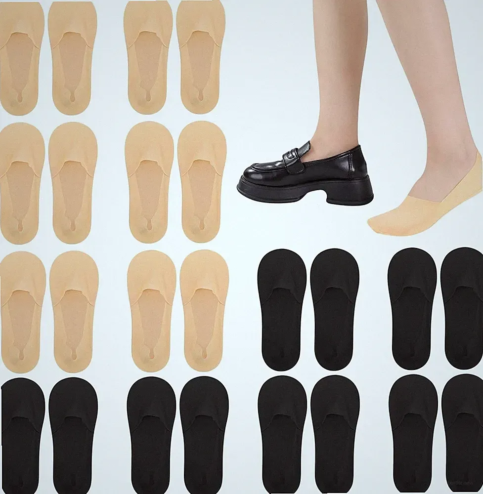 12 Paar Füßlinge für Damen & Herren, unsichtbare Ballerina- & Loafer Socken