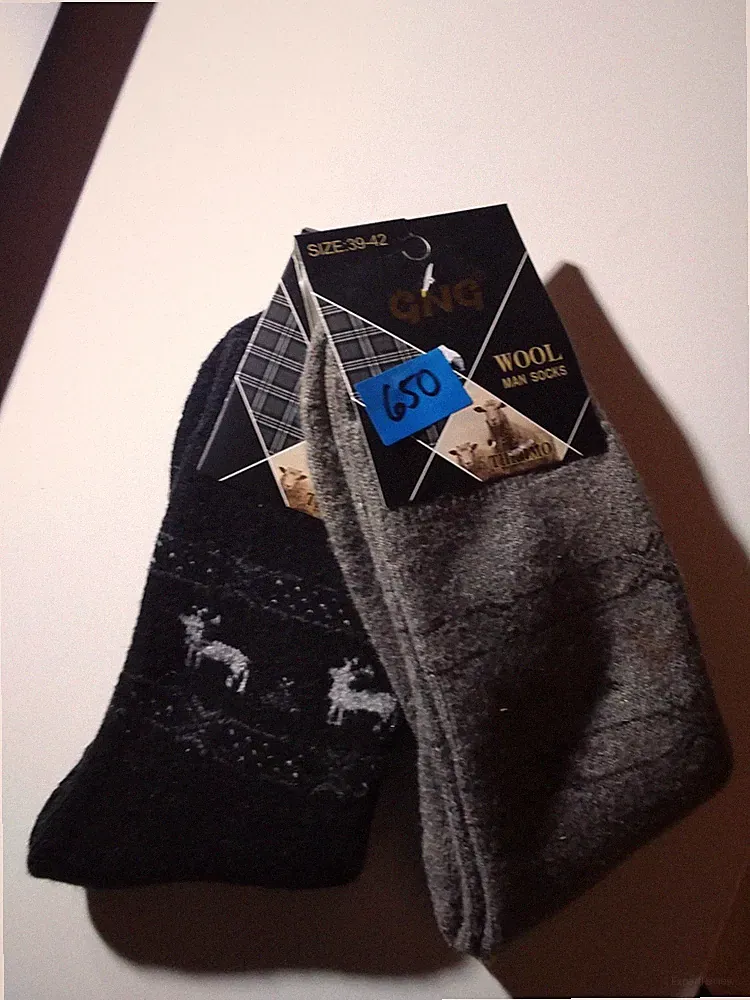 2 PAAR Herren Angora Socken Wollsocken + uni+ + Größe 39-42/ 43-46 + Nr. 648-654