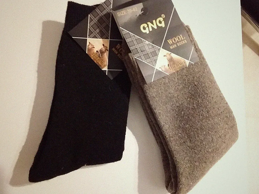 2 PAAR Herren Angora Socken Wollsocken + uni+ + Größe 39-42/ 43-46 + Nr. 715-716