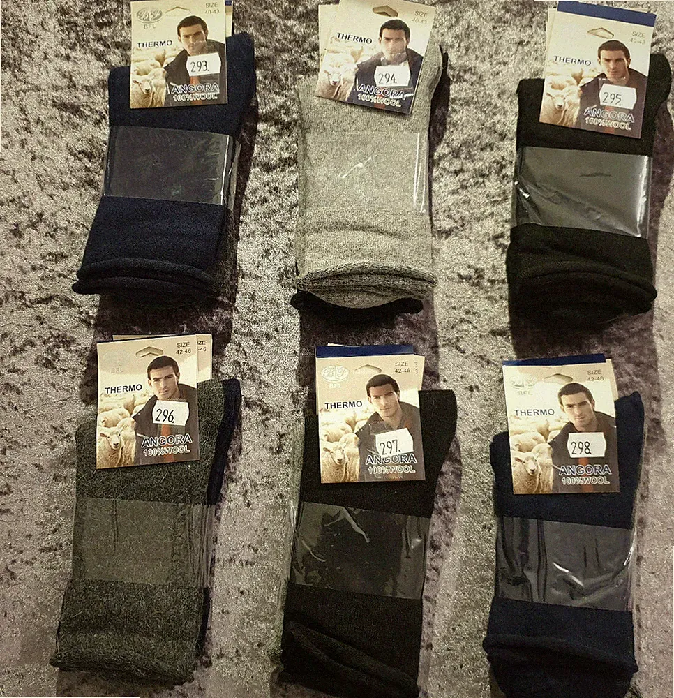 2 PAAR Herren Wollsocken Socken + Größe 40-43/42-46 + Nr. 293-298
