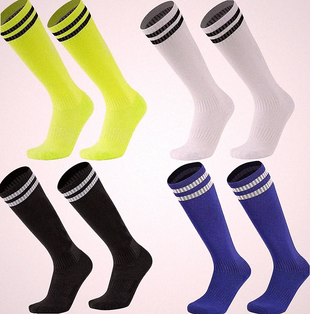 4 Paar Fußballsocken Kinder, Unisex Kinder Sportsocken, Fußball Socken Lang