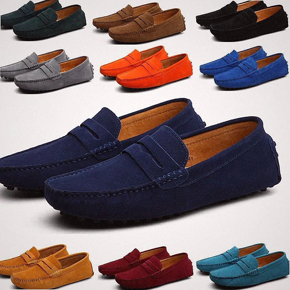 49 48 47 46 Herren Loafers Faux-wildleder Slipper Mokassin Hausschuhe Boatschuhe