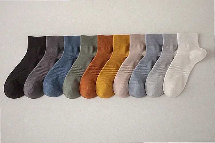 5 Paar Herren Baumwolle Weich Halbhoch Sport Stretch Atmungsaktiv Sommer Socken