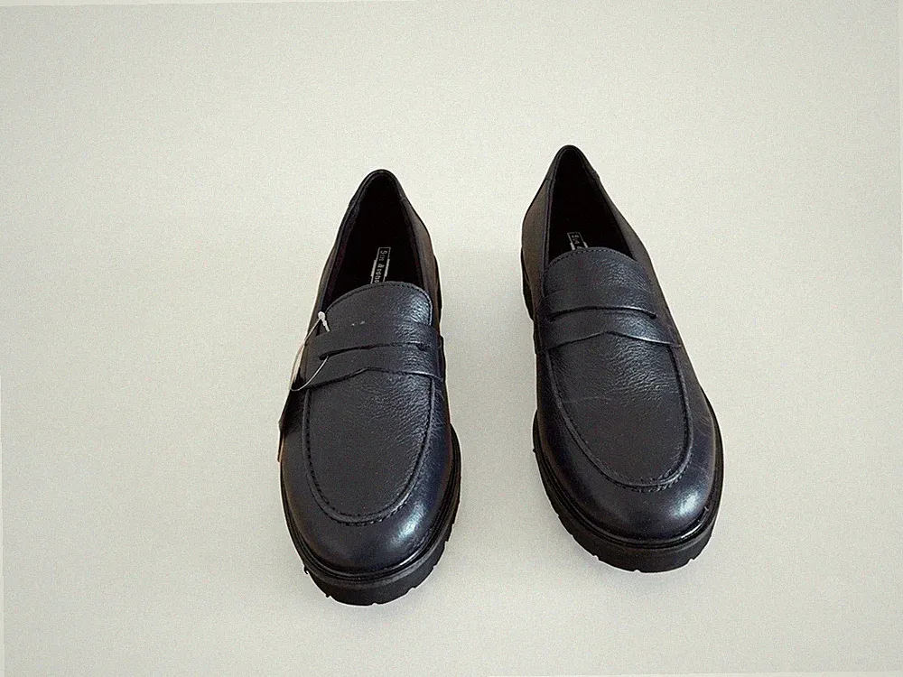 5th Avenue Damen Leder Loafer Slipper Gr.40 Blue NEU mit Etikett