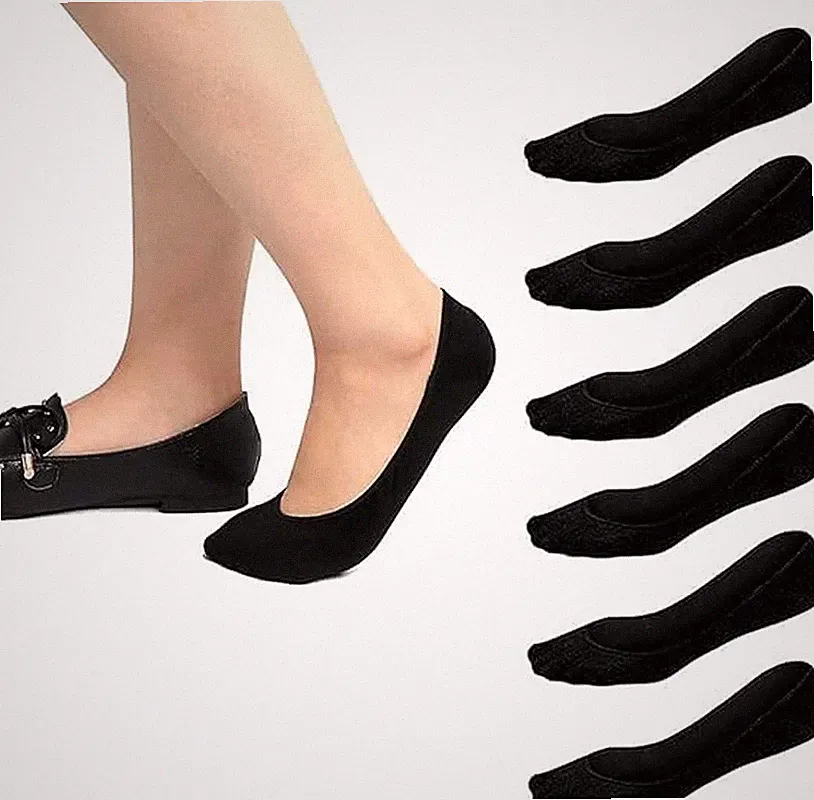 6 Paar Damen Füßlinge Unsichtbare Socken No Show Anti Rutsch Loafer