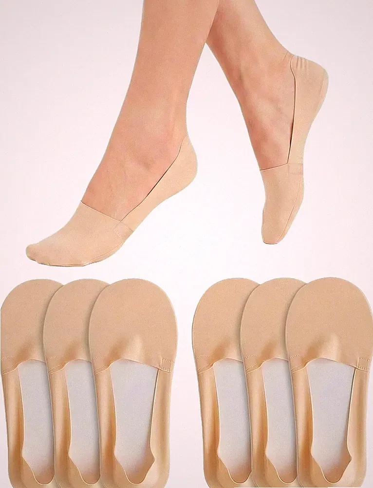 6 Paar Füßlinge Damen Sneaker Socken Damen 39-42 für Loafer Mokassins | Loafer S