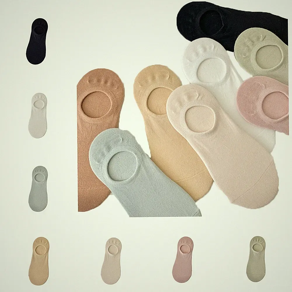 8 Paar Damen Baumwolle No Show Unsichtbar Anti Rutsch Atmungsaktiv Boot Socken