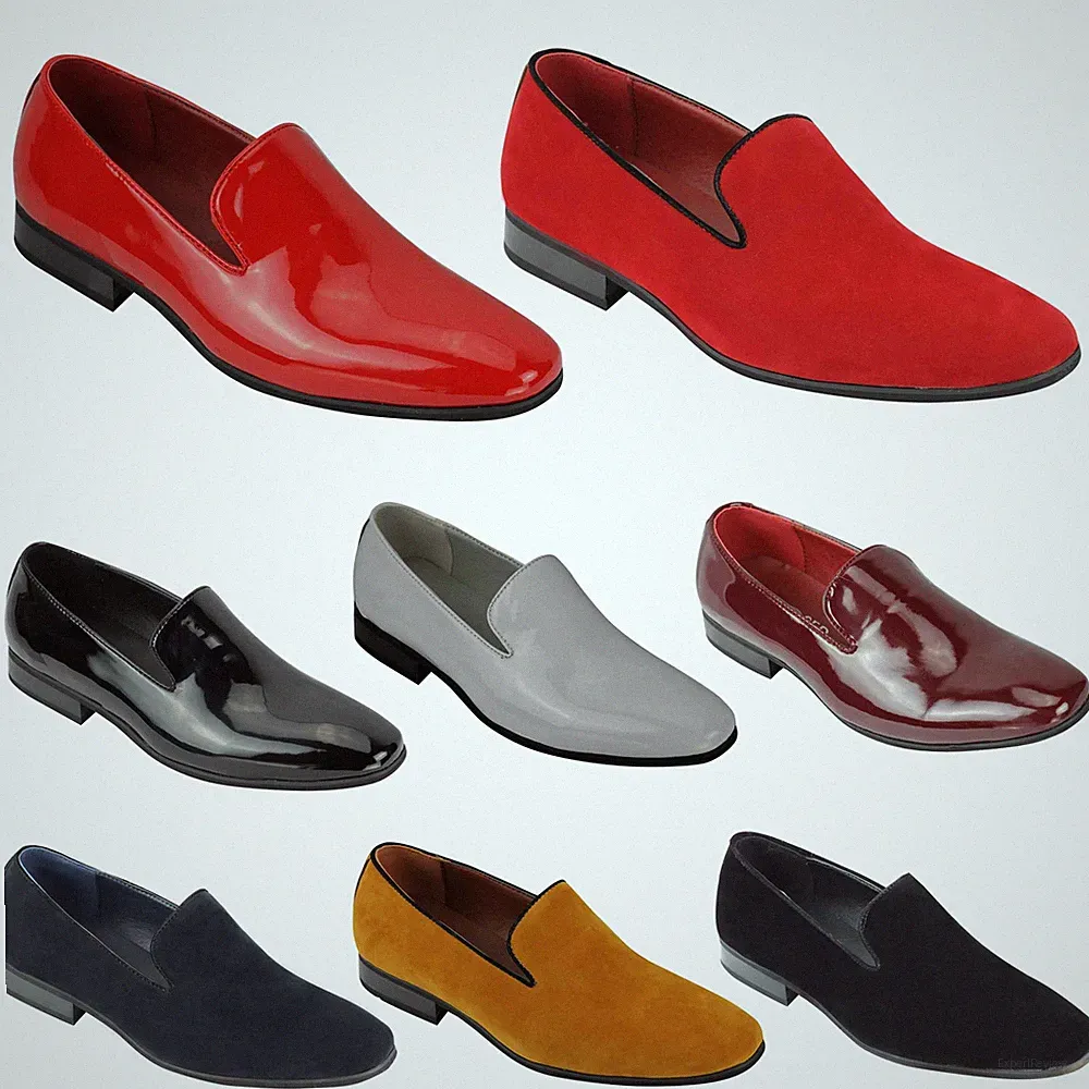 816 - Herren Wildleder & Glänzendes Lackleder Slipper Halbschuhe Freizeit Autofahren Schuhe