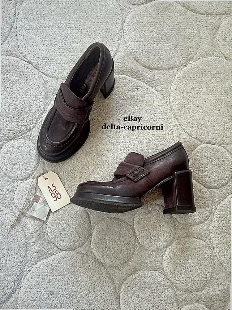 A.S.98 Penny Loafer Pumps Echtleder Aubergine AirStep Avant Garde AS98 Liz 36