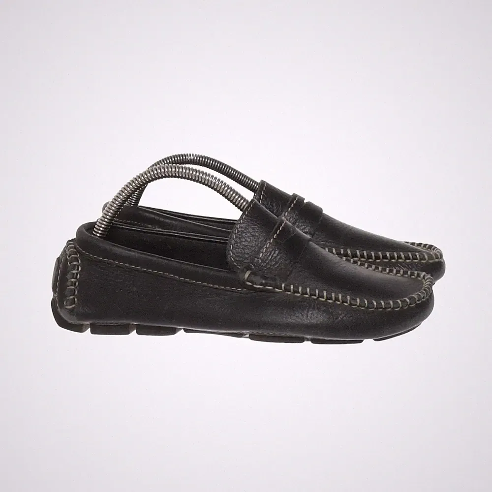 A.Testoni, Loafers, Größe: 36, Leder, Schwarz, Herren #K6n
