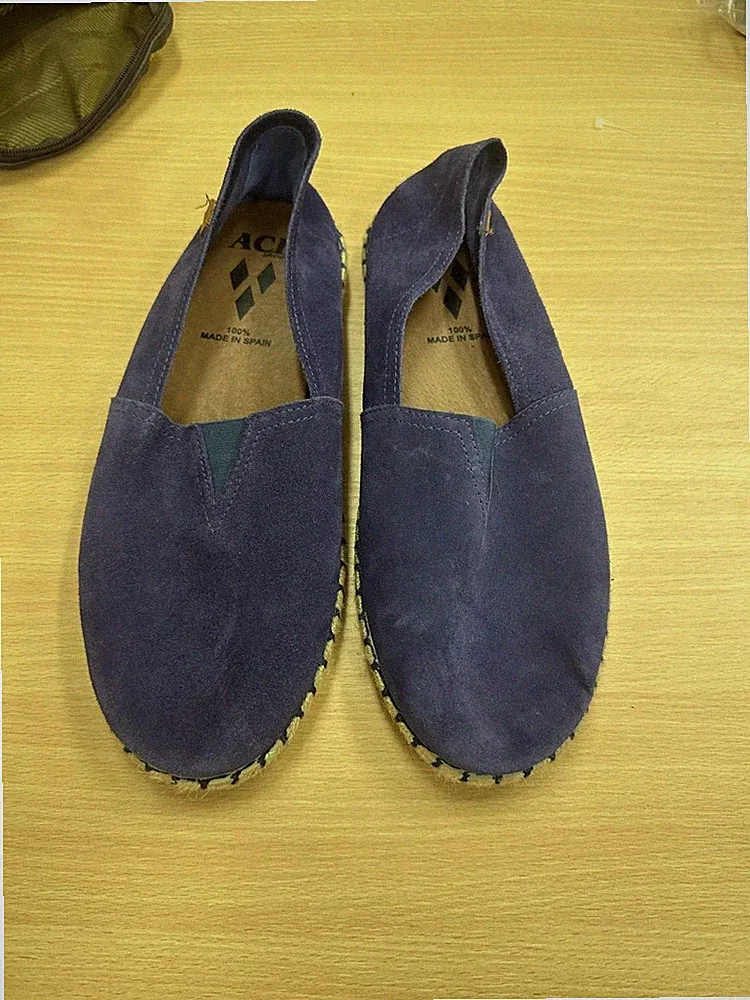 ACEs Herren Navy Wildleder Slipper Espadrilles