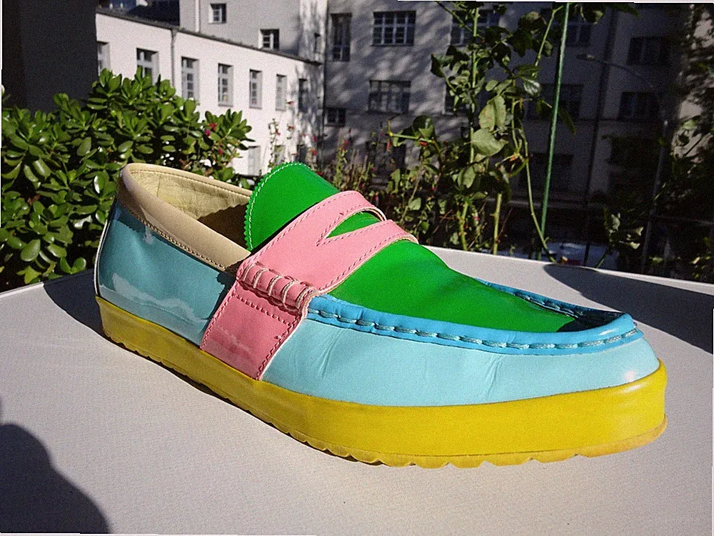 ADIDAS Jeremy Scott Q23511 JS PENNY LOAFER Dam Slipper Leder Gr.40 2/3(UK7) TOP