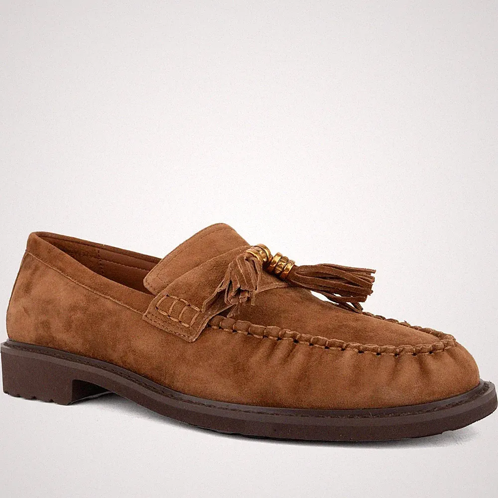 Adrianna Feretti Damen Braune Wildleder Loafer Freizeit AF6040-25207BL