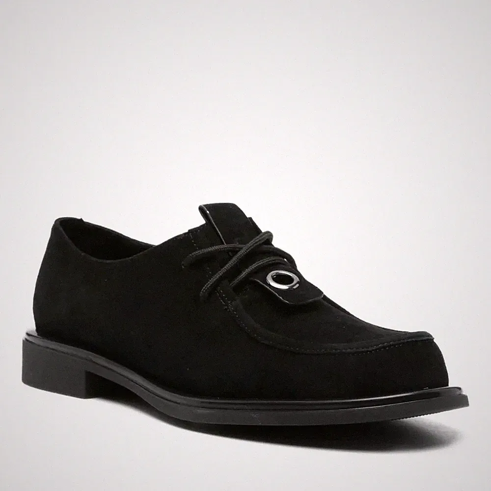 Adrianna Feretti Damen Schwarze Wildleder Loafer Freizeit AF6039-26100BLK