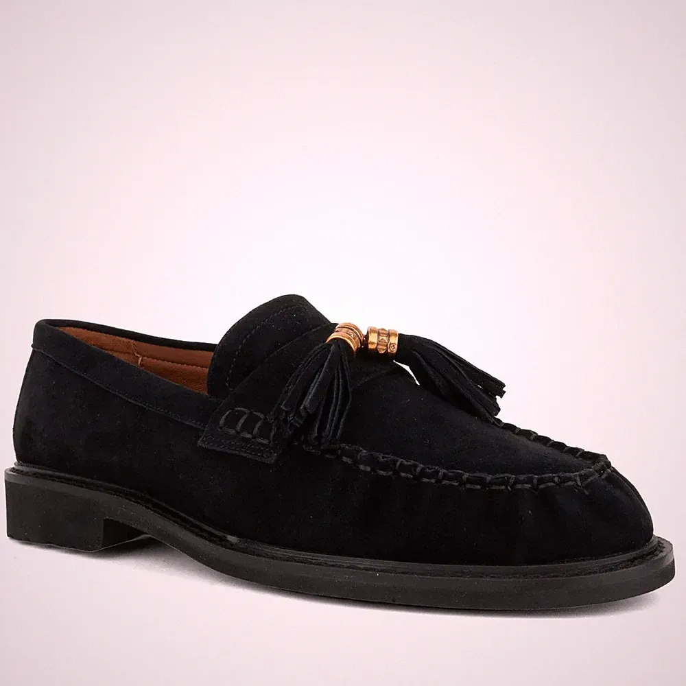 Adrianna Feretti Damen Schwarze Wildleder Loafer Freizeit AF6040-25207BRW