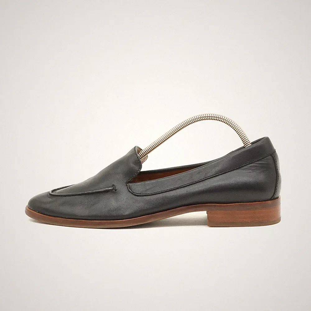 Aerosoles Damen Halbschuh EU 38,5 Loafer Classic Schwarz Leder Komfortsohle