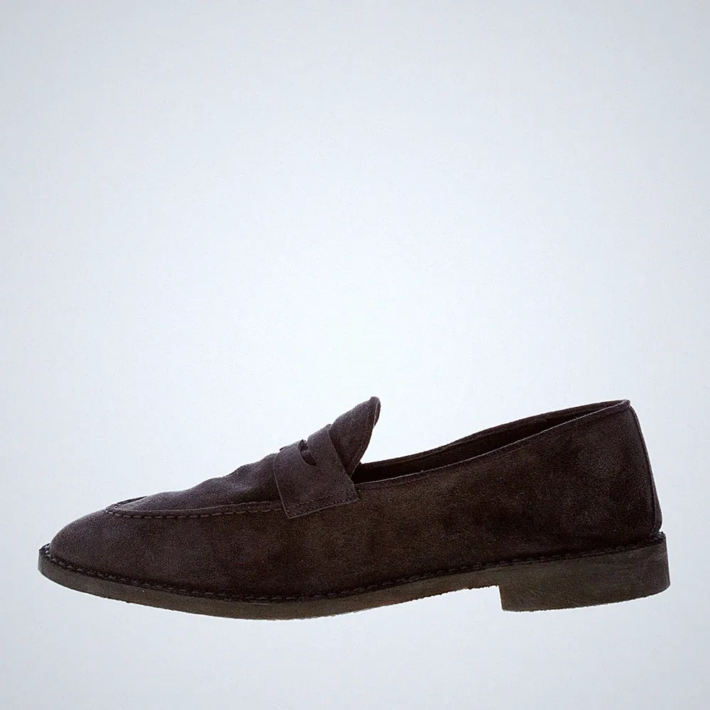 ALBERTO FASCIANI herren schuhe Made in Italy Dunkelblau Veloursleder Loafer