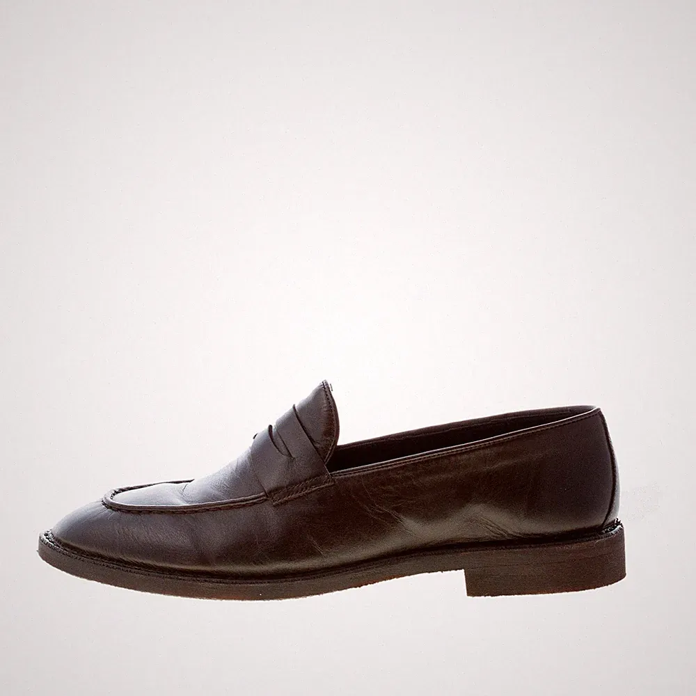 ALBERTO FASCIANI herren schuhe Made in Italy Mahagonibraun Nappaleder Loafer