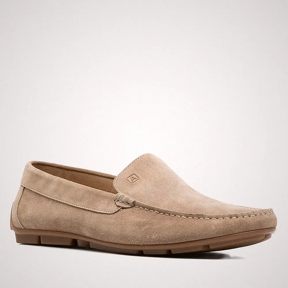 Alberto Gozzi Herren Beige Wildleder Loafer Elegant AG6041-26113BEI