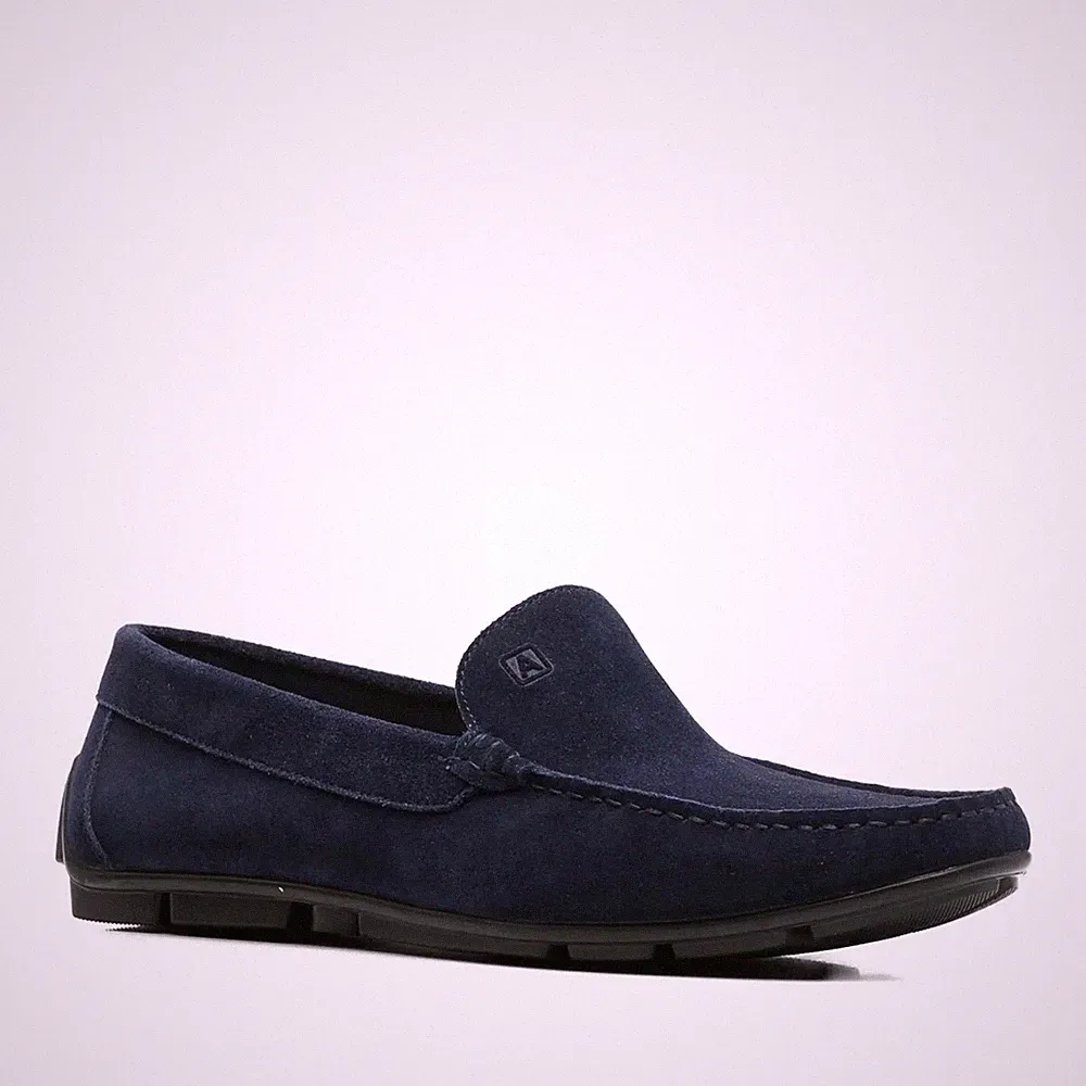 Alberto Gozzi Herren Blaue Wildleder Loafer Elegant AG6041-26113BLU