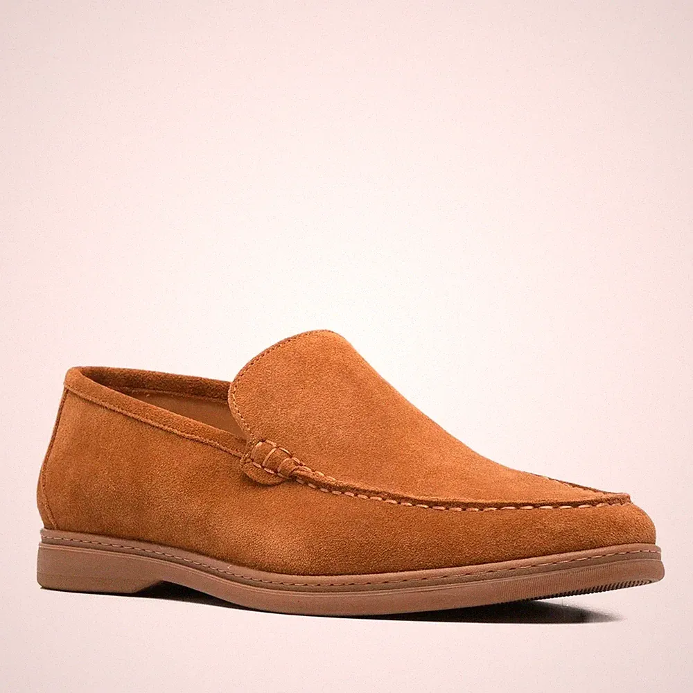 Alberto Gozzi Herren Braune Wildleder Loafer Elegant AG6041-26109BRW