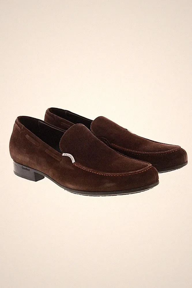 Alberto Guardiani Loafer Veloursleder 41 dunkelbraun NEU