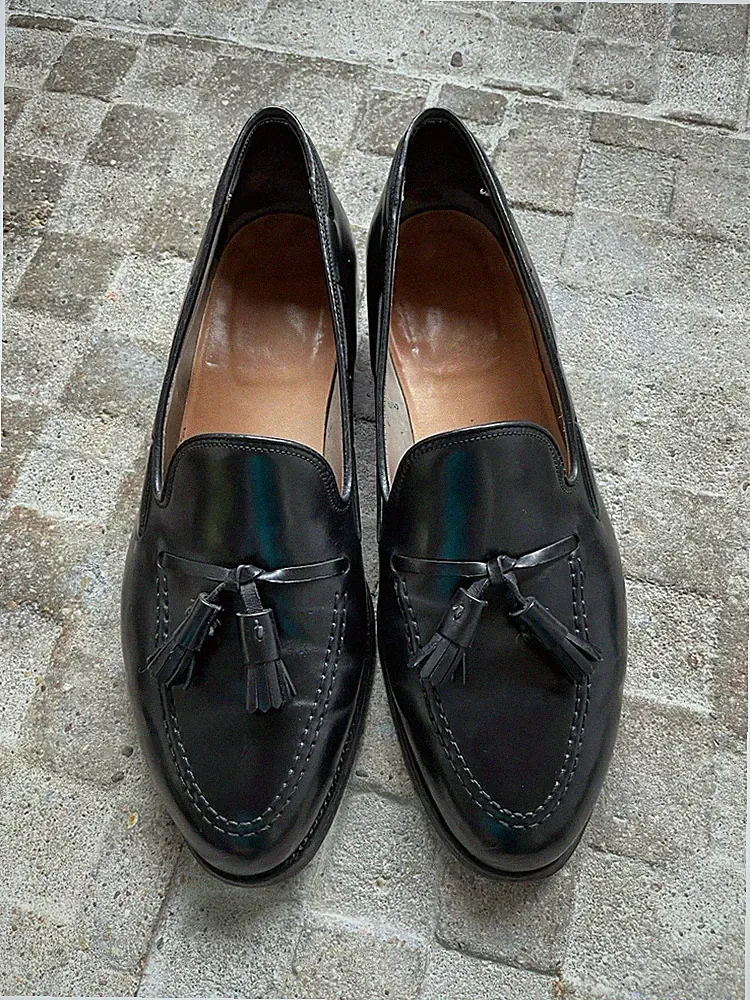 Alden Quastenmokassin Halbschuh Mokassin 10 Schwarz 10 loafer