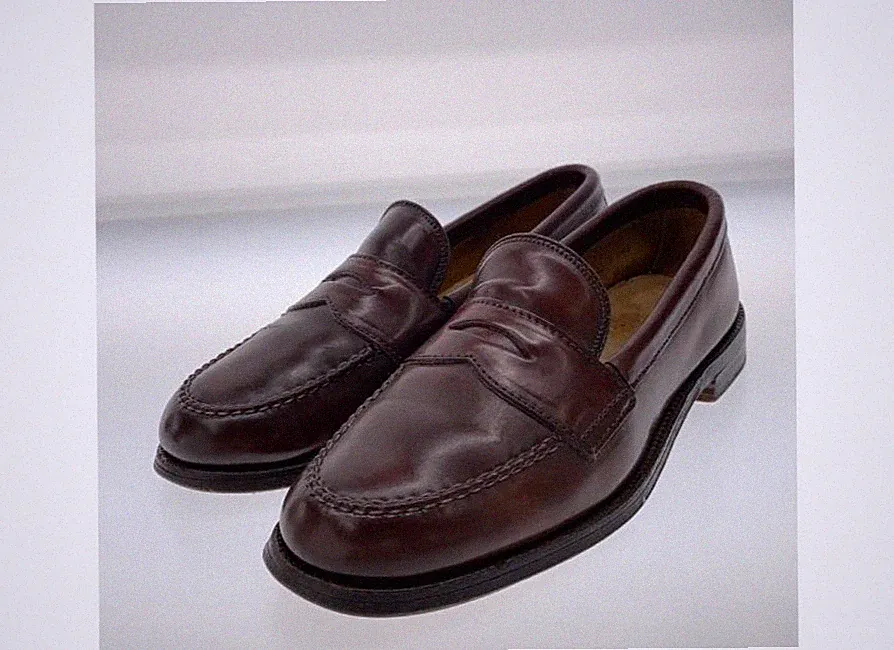 Alden Shell Cordovan 9916 Penny Loafer Herren US 7,5 C/E Braun Gebraucht