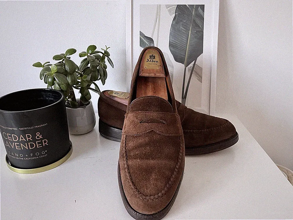 Alden Suede Loafer – Mittelbraun – Modell 10121Y – Gr. 11 C/E US