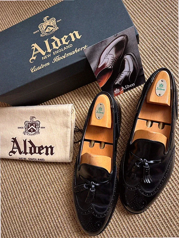 Alden Tassel Loafer Black Shell Cordovan 10.5 C/E 45