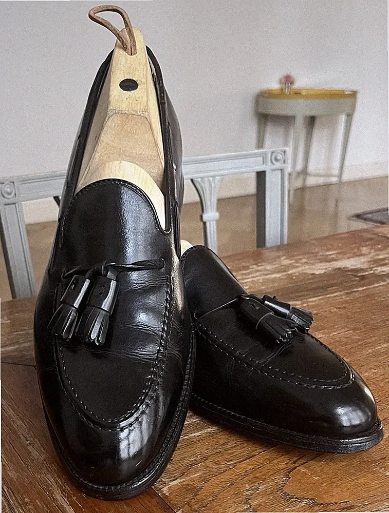Alden Tassel Loafer schwarz 11.5 AA, hocheleganter Herrenschuh in gutem Zustand