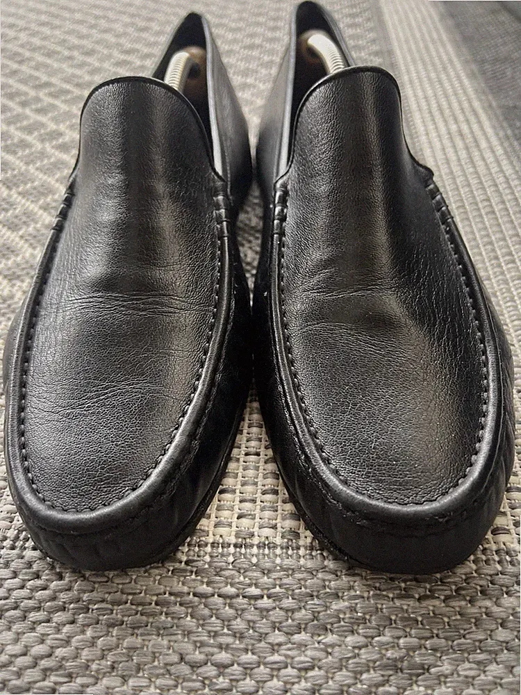 Aldo Brue Herren Leder Loafer 42 Schwarz