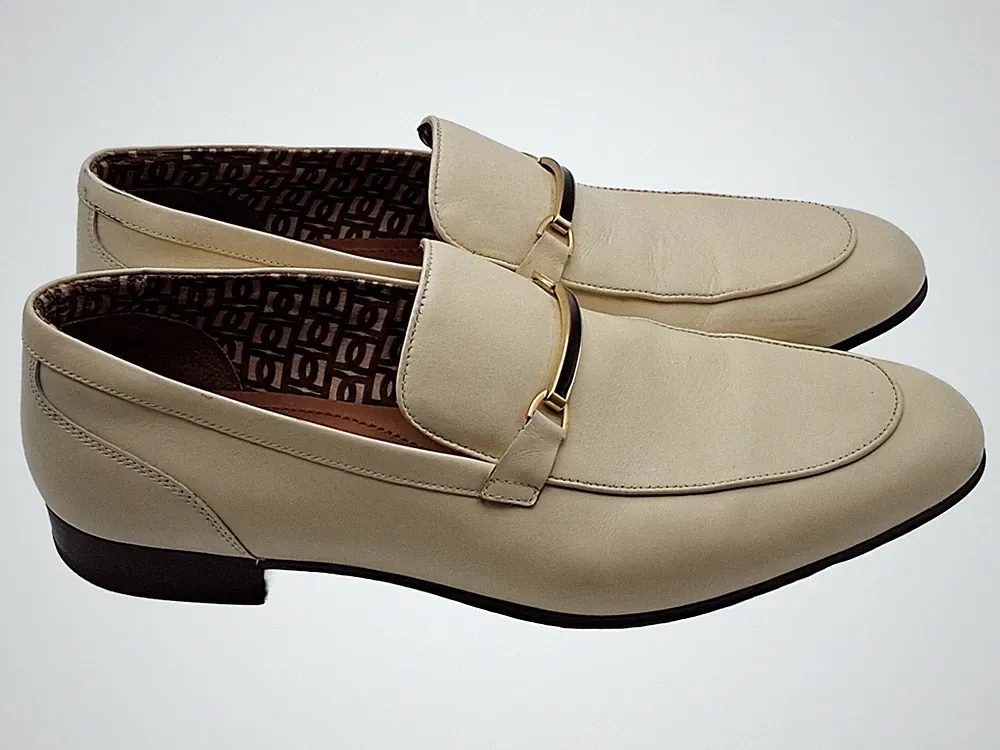 ALDO Herren Loafer Slipper Leder Beige Gr. 55 Business