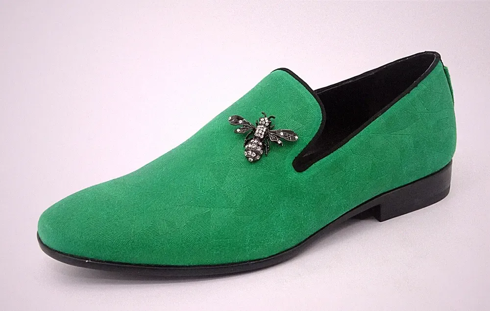 ALDO SEVIRASIEN Slipper Loafer Schuhe Herren Halbschuhe Grün Leder Gr. 42 - 8