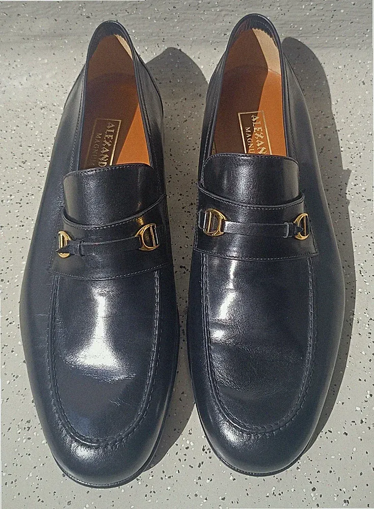 Alexander 1910 edle Herren Leder-Loafer Gr. 8.5 / 42.5