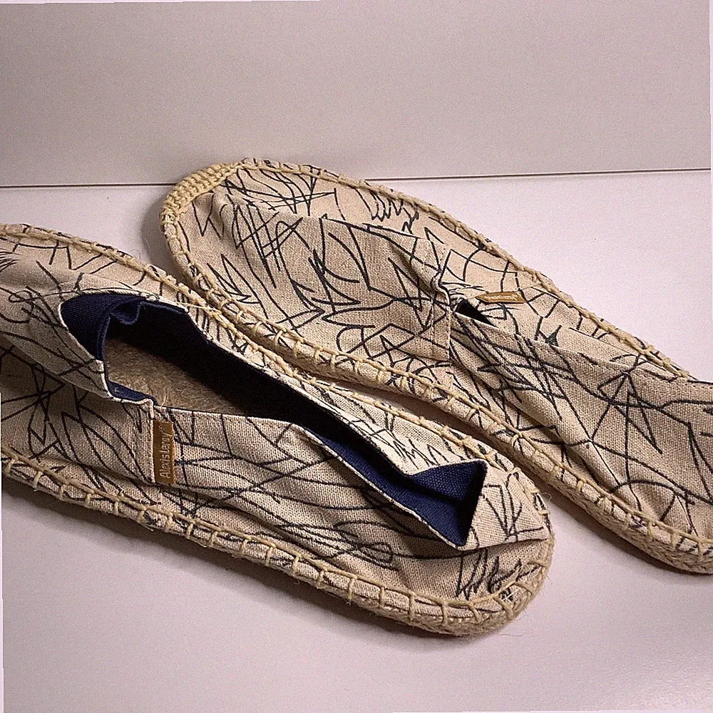 Alexis Leroy Mokassins Leinen Loafers Espadrilles 43 (H022)
