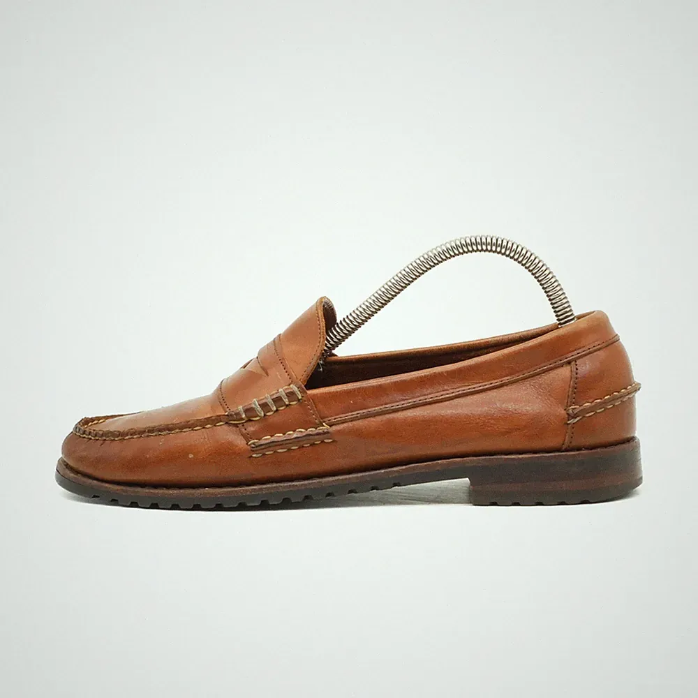 Allen Edmonds Herren Schuhe EU 41.5 Penny Loafer Braun Leder Handgefertigt
