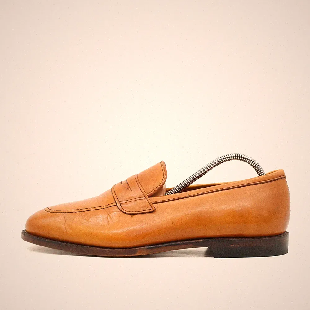 Allen Edmonds Herren Slipper EU 43,5 1033 Braun Echtleder Bench Welt Loafer