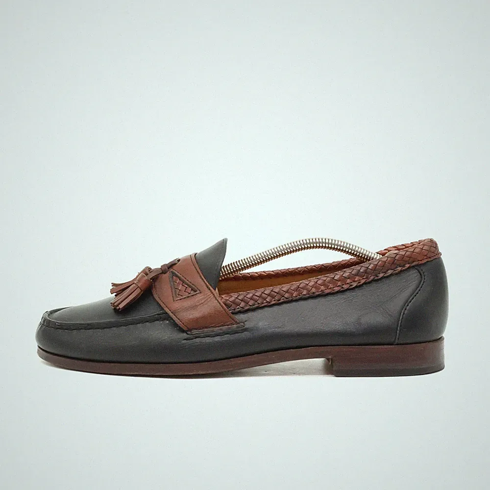 Allen Edmonds Herren Tassel Loafer Mokassin Schwarz Braun Quasten Slipper EU 44