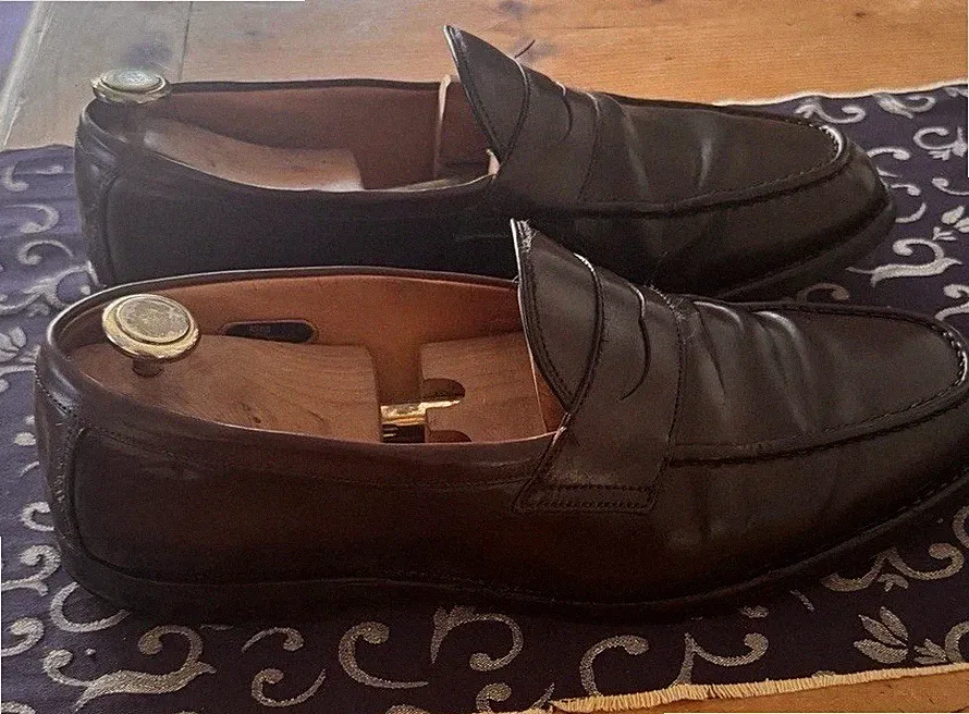 Allen Edmonds McGraw Shell Cordovan - Penny Loafer Gr. US 10.5 Burgundy USA