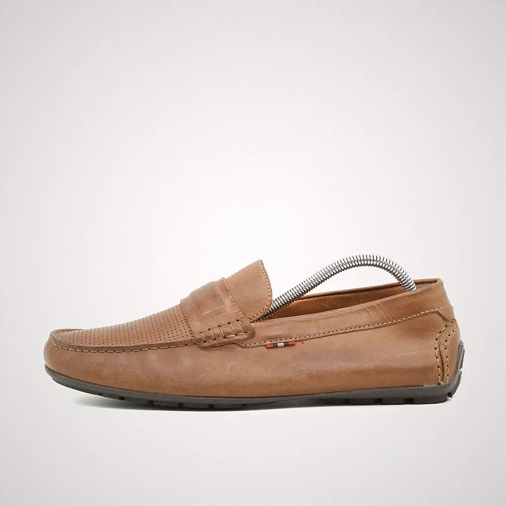 AM Shoe Company Herren Mokassins Loafer Slipper Braun Business Casual EU 43