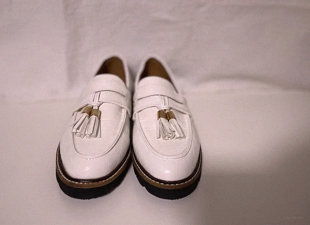 Anna Field Loafer Slipper Damen Weiß Größe 36,5 Leder Neu Ohne Karton