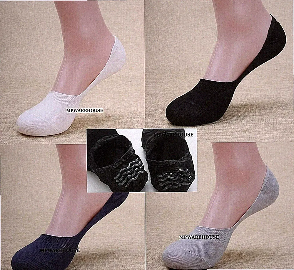 ANTIRUTSCH UNSICHTBARE HERRENSOCKEN HALBSCHUHSOCKEN TIEF GESCHNITTEN MIT ANTIRUTSCH FERSEN GEL