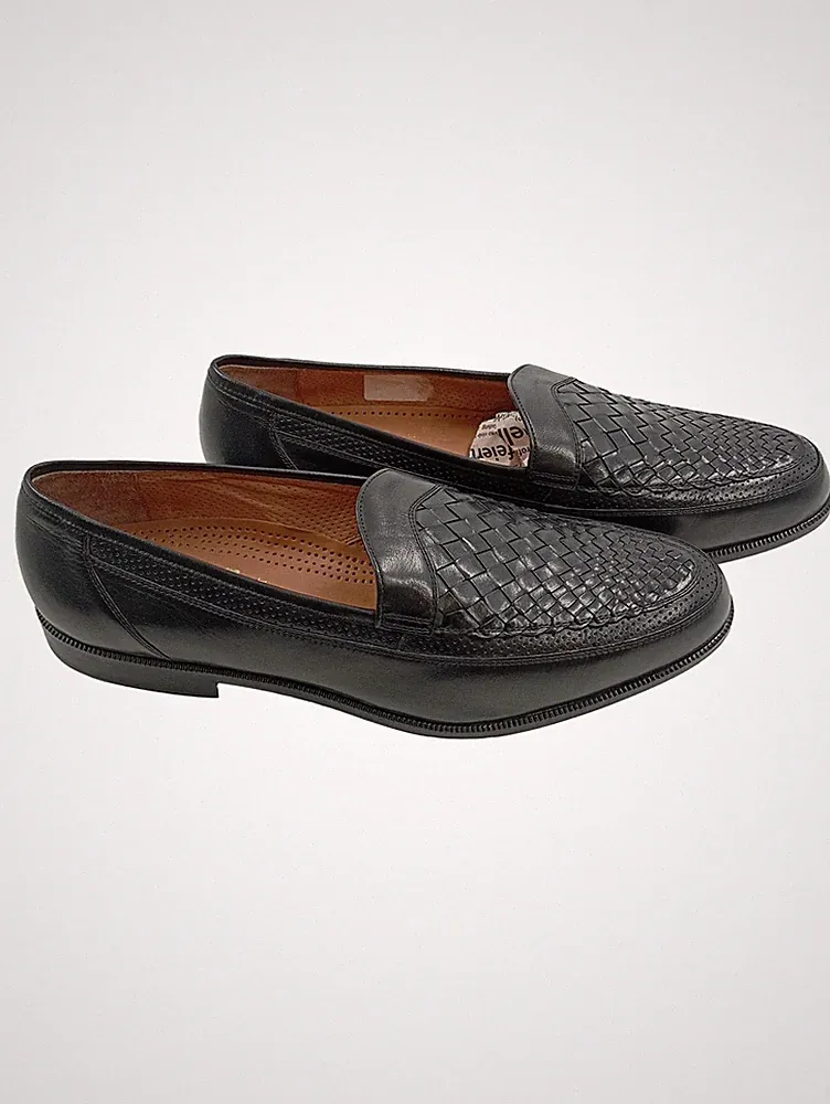 Apollo Herren Loafer Schwarz Leder Handarbeit Elegant Gr. 43.5