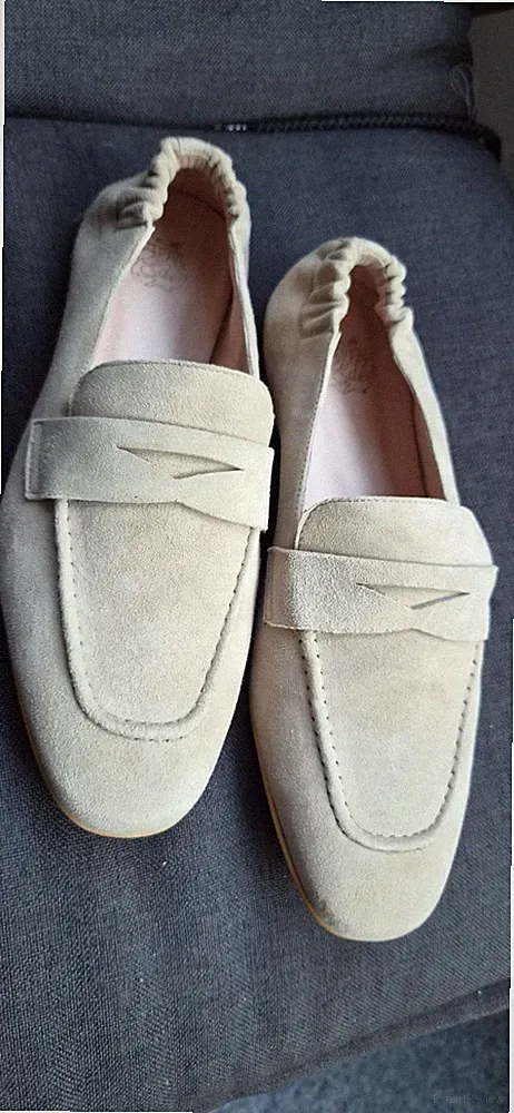 Apple of Eden Gr. 39 LOAFER Beige/Taupe Wildleder _ NEU