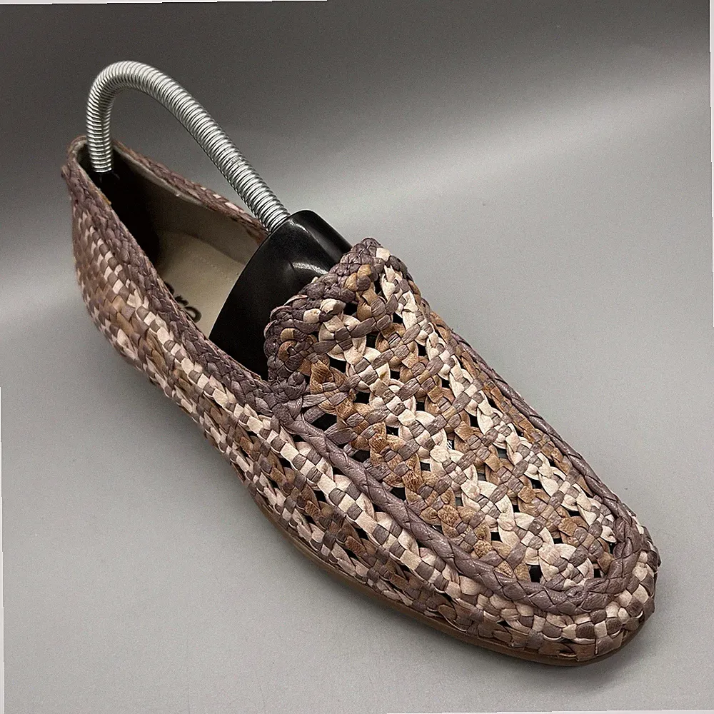 Ara Atlanta 30138 Damenschuhe geflochtenes Leder Halbschuhe braun lila Damen UK 6