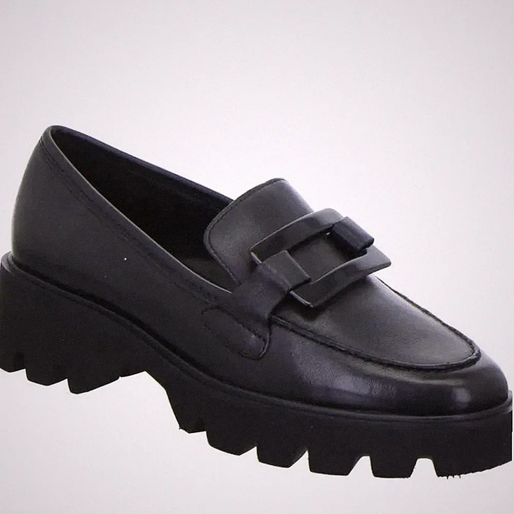 Ara Damen Schwarze Leder Loafer Freizeit 1221703-01