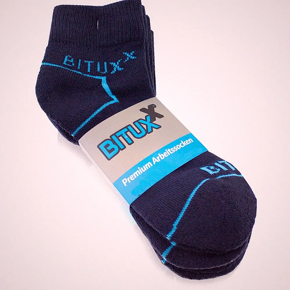 Arbeitssocken Freizeitsocken Tennissocken Unisex Socks Quaters Navy Blau BITUXX